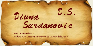 Divna Surdanović vizit kartica